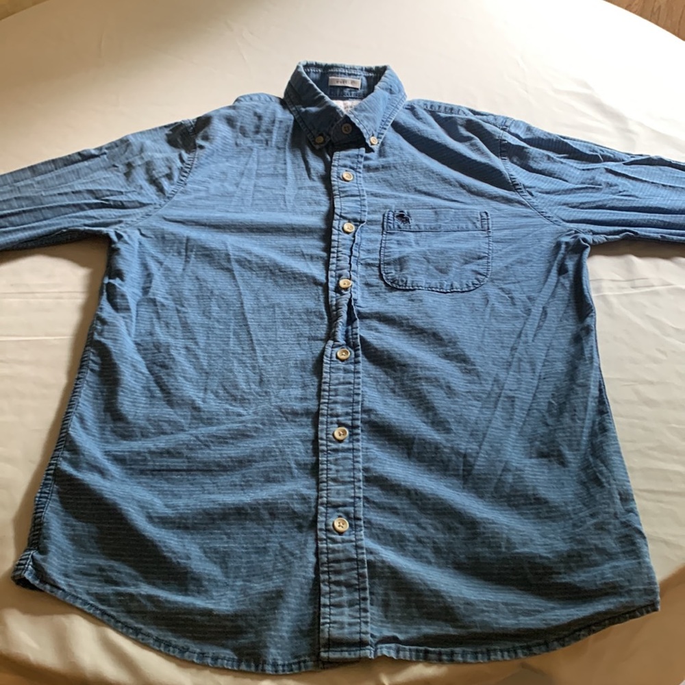 Blue Button Up - Picture 3 of 17